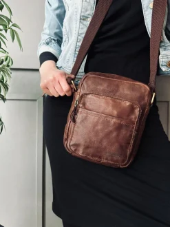 VIAMAJA Cross Body|Læder Tasker<Crossbody Raw Boheme – Vintage brown