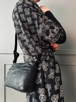 VIAMAJA Cross Body|Læder Tasker<Crossbody Raw Boheme Medium – Black