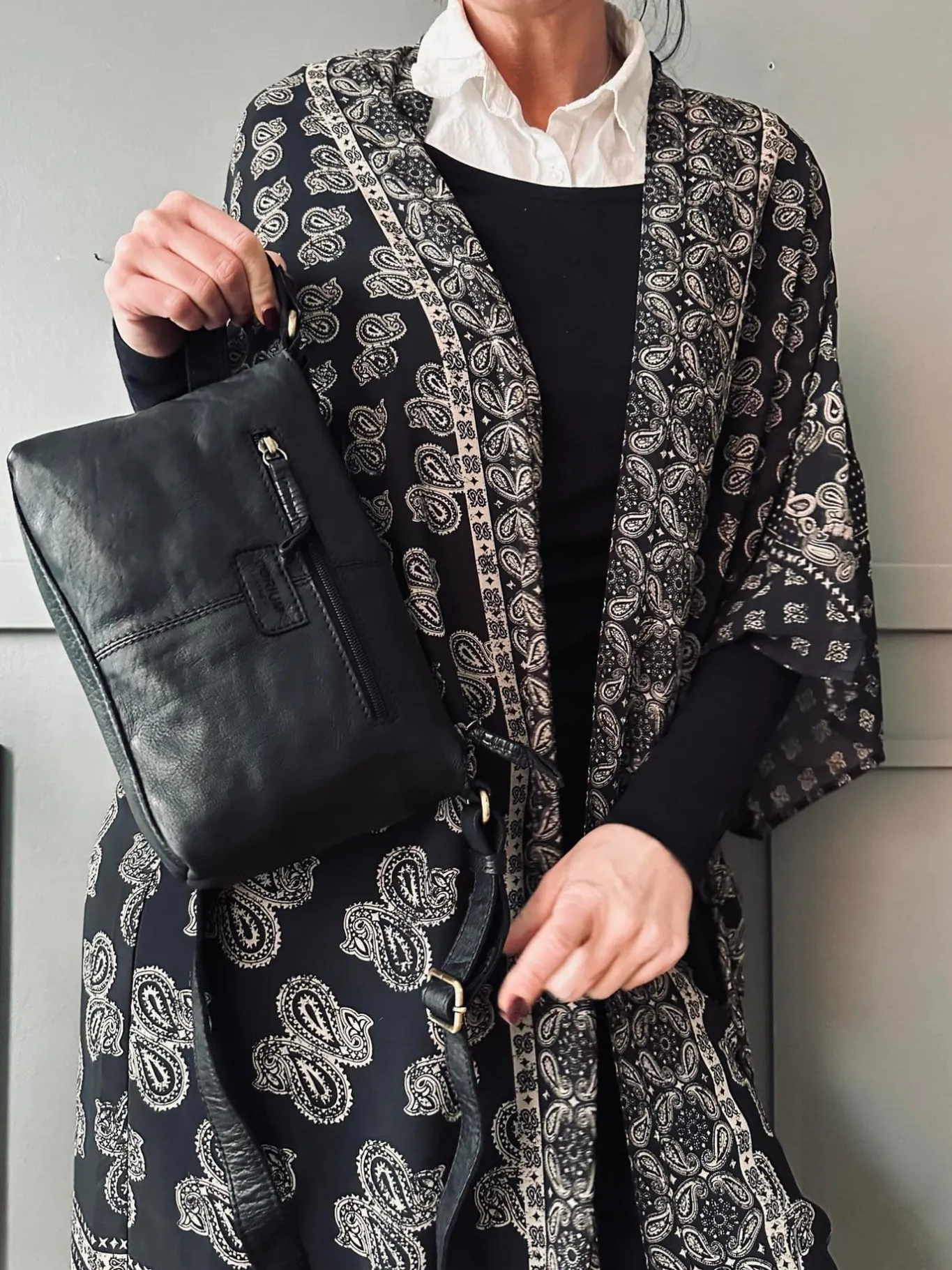 VIAMAJA Cross Body|Læder Tasker<Crossbody Raw Boheme Medium – Black