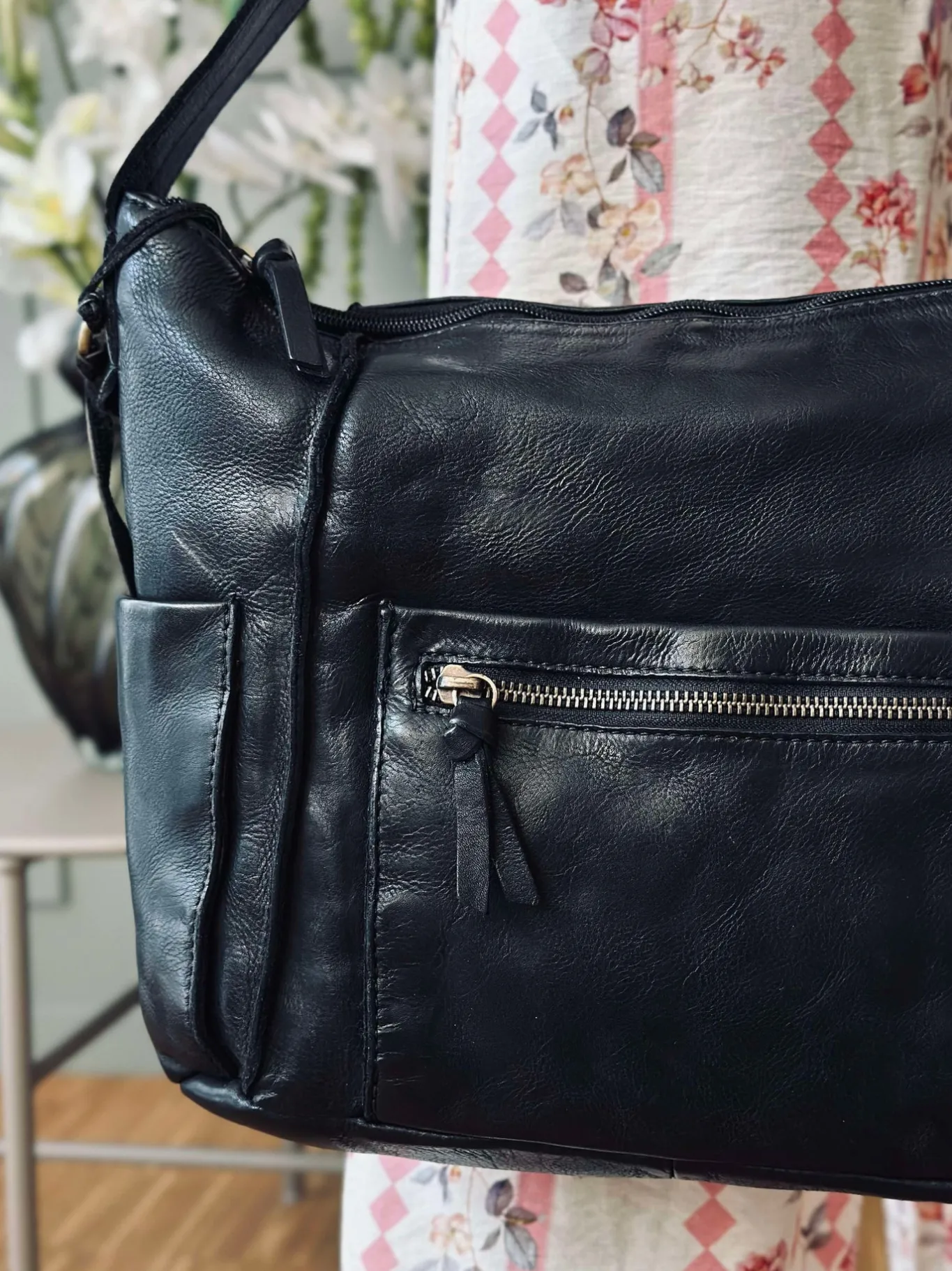 VIAMAJA Cross Body|Læder Tasker<Crossbody Raw Boheme XL – Black