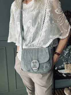VIAMAJA Cross Body|Læder Tasker<Crossover – Silver grey