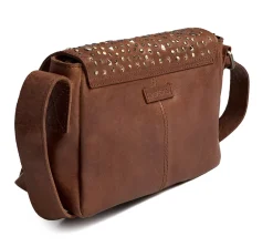 VIAMAJA Cross Body|Læder Tasker<Crossover med nitter - Cognac
