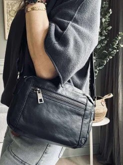 VIAMAJA Cross Body|Læder Tasker<Crossover Micha - Navy
