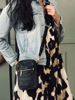 VIAMAJA Læder Tasker|Skuldertasker<Crossover Mini Gabby - Black