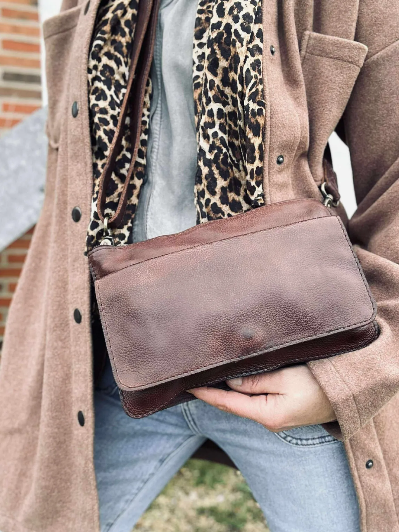 VIAMAJA Cross Body|Skuldertasker<Crossover Naja - Vintage brown