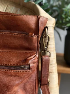 VIAMAJA Cross Body|Skuldertasker<Crossover Raw Dark Cognac