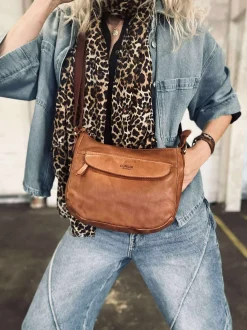VIAMAJA Cross Body|Læder Tasker<Crossover Raw new Cognac