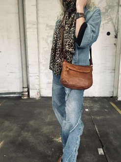VIAMAJA Cross Body|Læder Tasker<Crossover Raw new Cognac