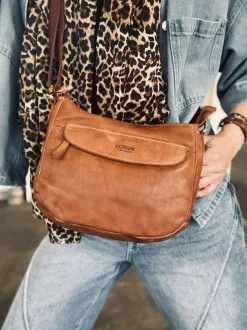 VIAMAJA Cross Body|Læder Tasker<Crossover Raw new Cognac