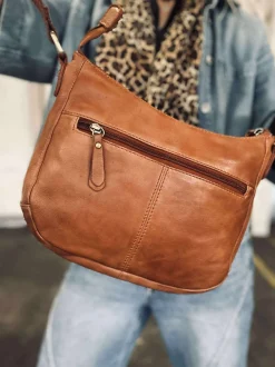 VIAMAJA Cross Body|Læder Tasker<Crossover Raw new Cognac