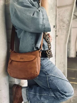 VIAMAJA Cross Body|Læder Tasker<Crossover Raw new Cognac