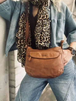VIAMAJA Cross Body|Læder Tasker<Crossover Raw new Cognac