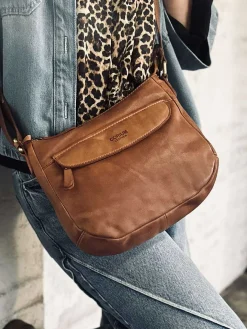 VIAMAJA Cross Body|Læder Tasker<Crossover Raw new Cognac