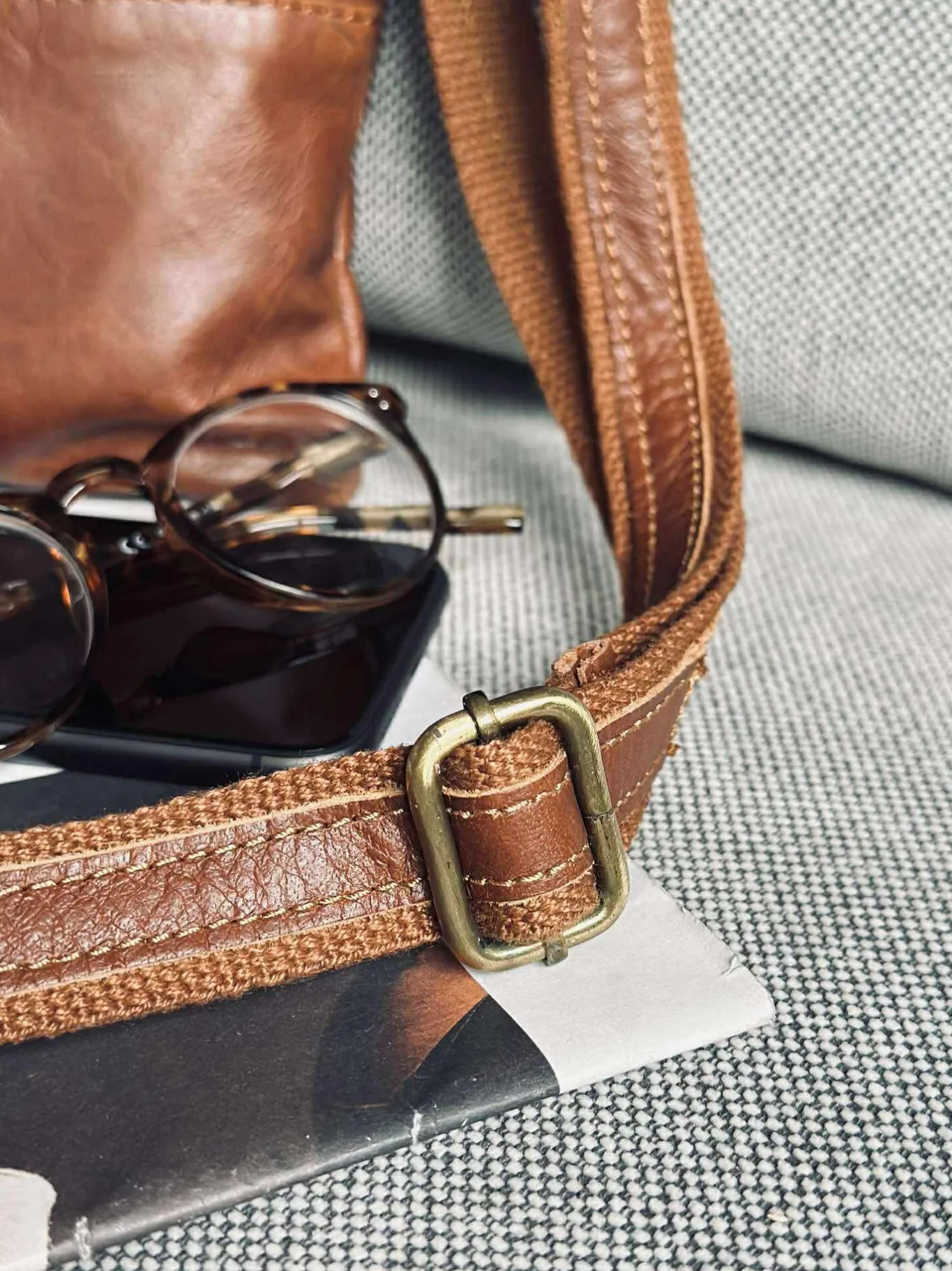 VIAMAJA Cross Body|Læder Tasker<Crossover Regina Cognac