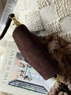 VIAMAJA Cross Body|Skuldertasker<Crossover ruskind - Chocolate