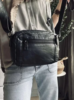 VIAMAJA Cross Body|Læder Tasker<Crossover Unisex - Black / black