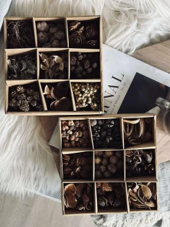 VIAMAJA Jul<Deko kasse med naturpynt - MIX