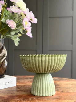 VIAMAJA Urtepotter|Interiør<DIY opsats i beton look - Grøn
