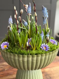 VIAMAJA Urtepotter|Interiør<DIY opsats i beton look - Grøn