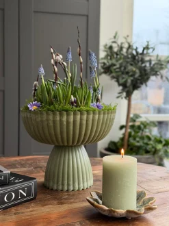 VIAMAJA Urtepotter|Interiør<DIY opsats i beton look - Grøn