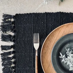 VIAMAJA Dækkeservietter|Restparti<Dækkeserviet Sort - Recycling Cotton