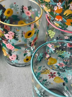 VIAMAJA Krus, Kopper Og Glas<Drikkeglas FLORA - Sæt med 4 glas
