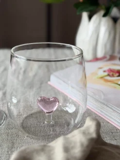 VIAMAJA Krus, Kopper Og Glas<Drikkeglas med hjerte