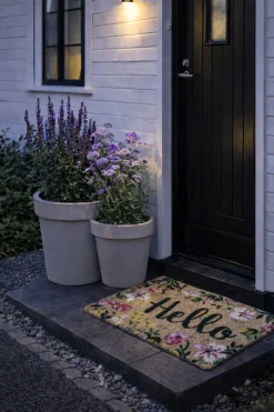 VIAMAJA Dørmåtte<Dørmåtte Hello Flora