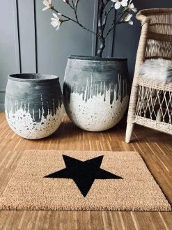 VIAMAJA Dørmåtte|Jul<Dørmåtte stjerne kokos - 40X60cm
