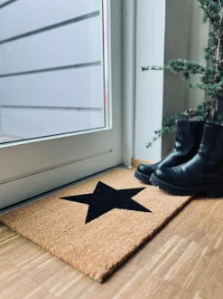 VIAMAJA Dørmåtte|Jul<Dørmåtte stjerne kokos - 40X60cm