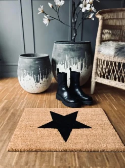VIAMAJA Dørmåtte|Jul<Dørmåtte stjerne kokos - 40X60cm