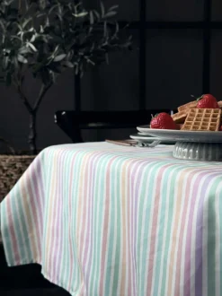 VIAMAJA Duge Og Mundservietter<Dug - Pastel strib