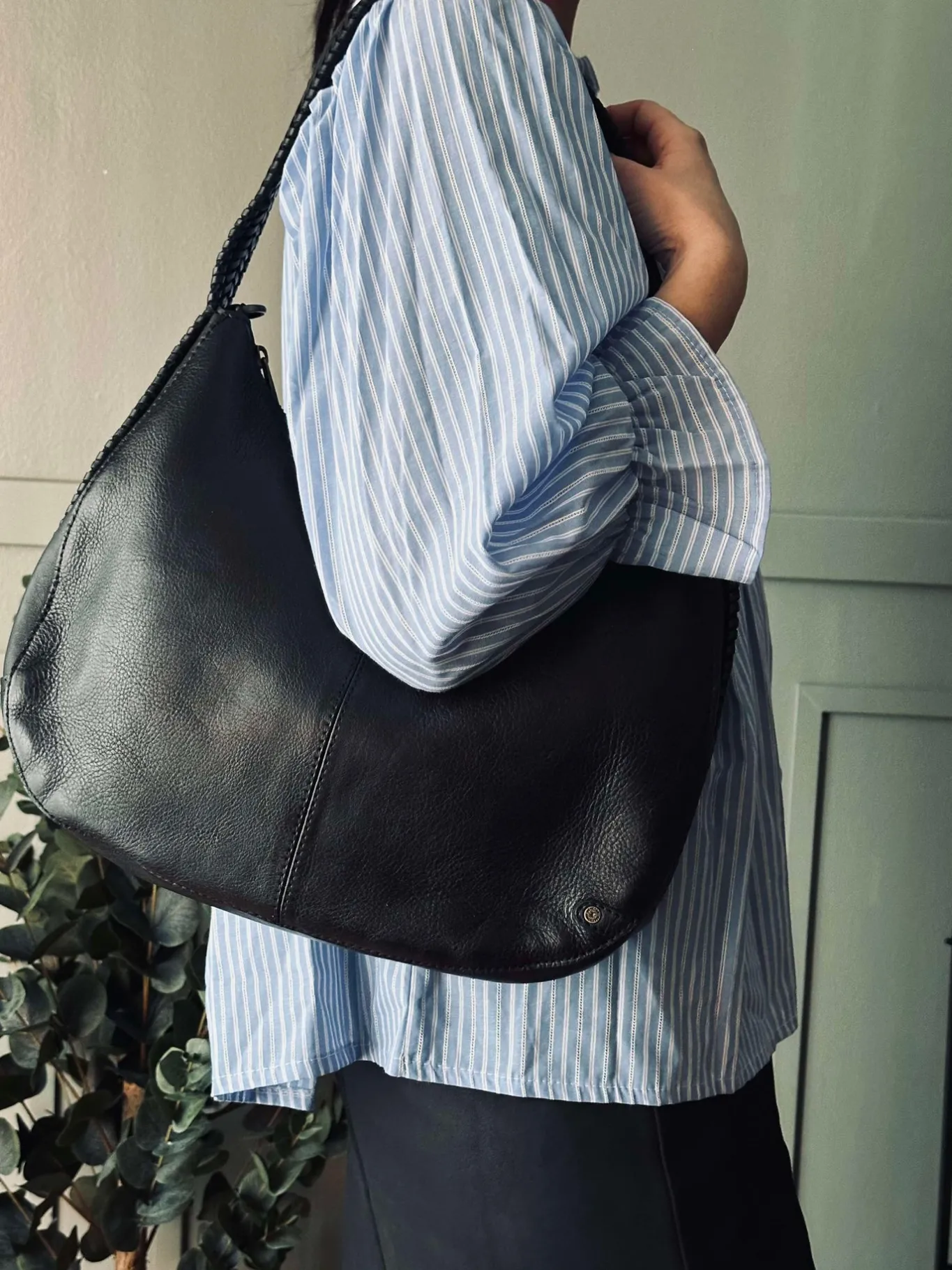 VIAMAJA Computertasker|Læder Tasker<Eksklusiv skuldertaske - Flettet skulderrem