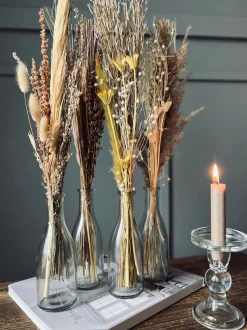 VIAMAJA Blomster<Evighedsbuket med vase - Mix farver 57cm