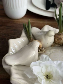 VIAMAJA Påske|Fugleliv<Fad med fugle – White