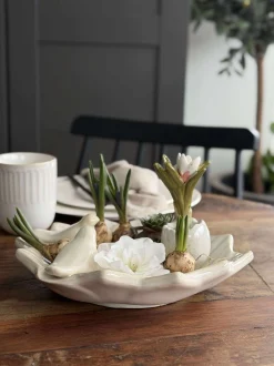 VIAMAJA Påske|Fugleliv<Fad med fugle – White