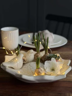 VIAMAJA Påske|Fugleliv<Fad med fugle – White
