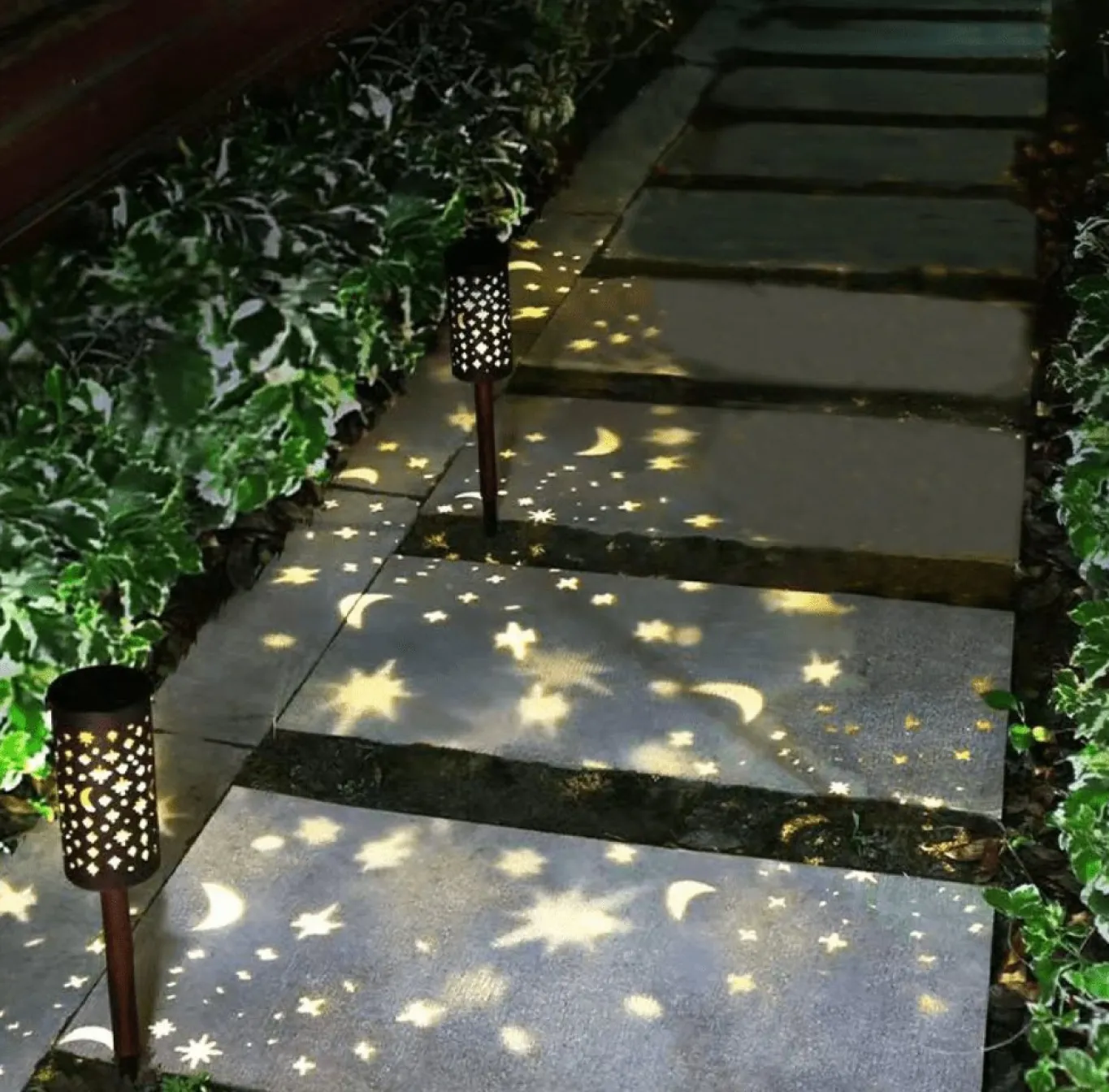 VIAMAJA Udendørs Led|Led Solceller<Fakkel med solceller – 2 stk STARS & MOON