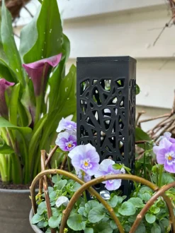 VIAMAJA Udendørs Led|Led Solceller<Fakkel med solceller – Black square