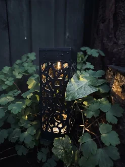 VIAMAJA Udendørs Led|Led Solceller<Fakkel med solceller – Black square