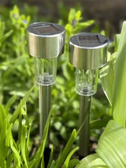 VIAMAJA Udendørs Led|Led Solceller<Fakkel med solceller – Mini steel