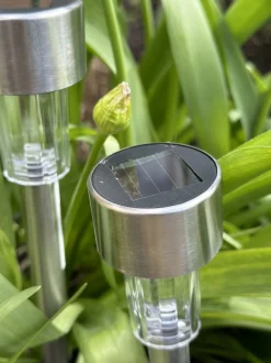 VIAMAJA Udendørs Led|Led Solceller<Fakkel med solceller – Mini steel