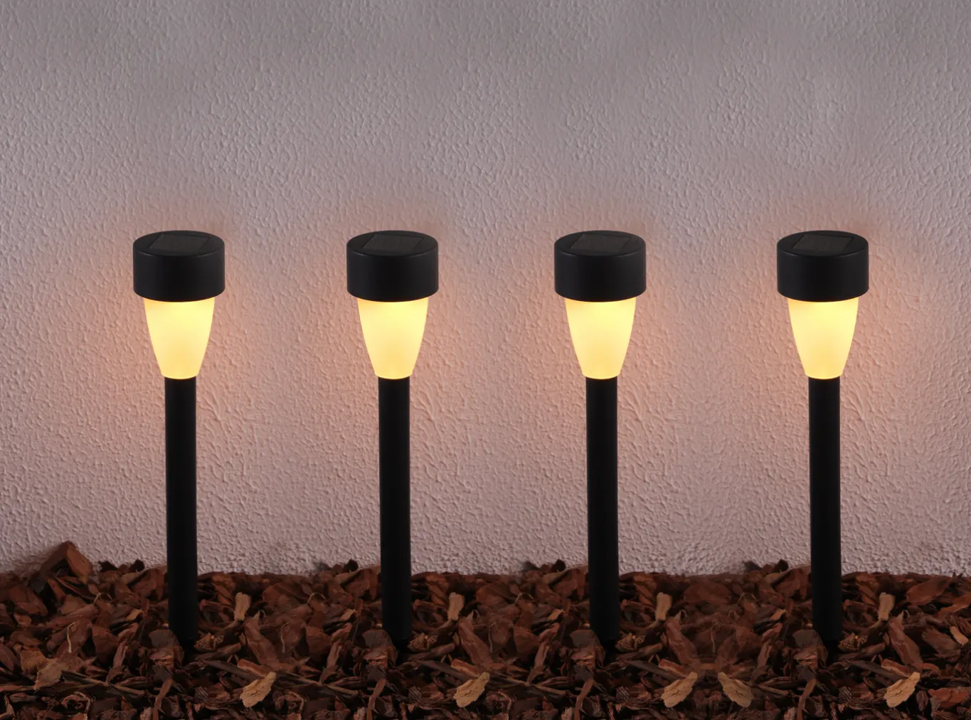 VIAMAJA Udendørs Led|Led Solceller<Fakkel med solceller – Sæt med 4 stk.