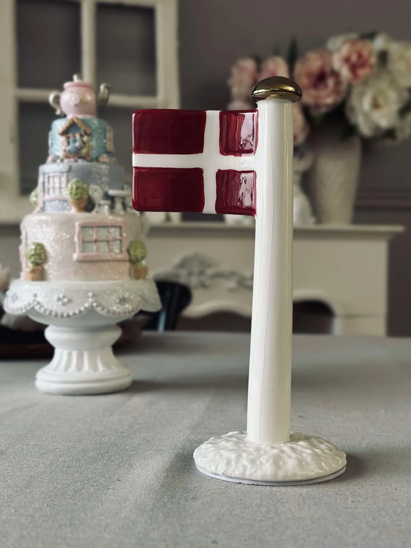 VIAMAJA Pynte Genstande|Højtider<Flag keramik – Dannebrog