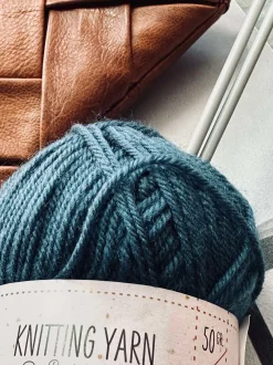 VIAMAJA Strik Og Hækling<Garn Polyester 50 gram - Petrol blå