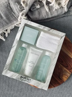 VIAMAJA Badeaccessories|Gavesæt<Gavesæt Green eucalyptus - Sæt af 5 stk.