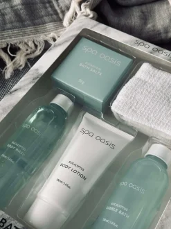 VIAMAJA Badeaccessories|Gavesæt<Gavesæt Green eucalyptus - Sæt af 5 stk.