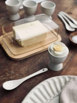 VIAMAJA Porcelæn Og Stentøj|Bestik Og Køkkenredskaber<Æggebæger i porcelæn - 4 stk med skeer