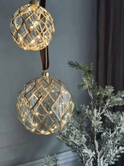 VIAMAJA Led Jul|Jul<Glas ophæng med lys - Flere størrelser