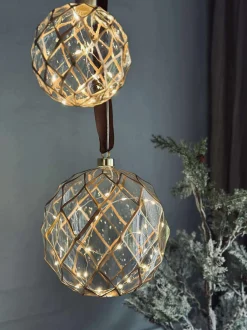 VIAMAJA Led Jul|Jul<Glas ophæng med lys - Flere størrelser